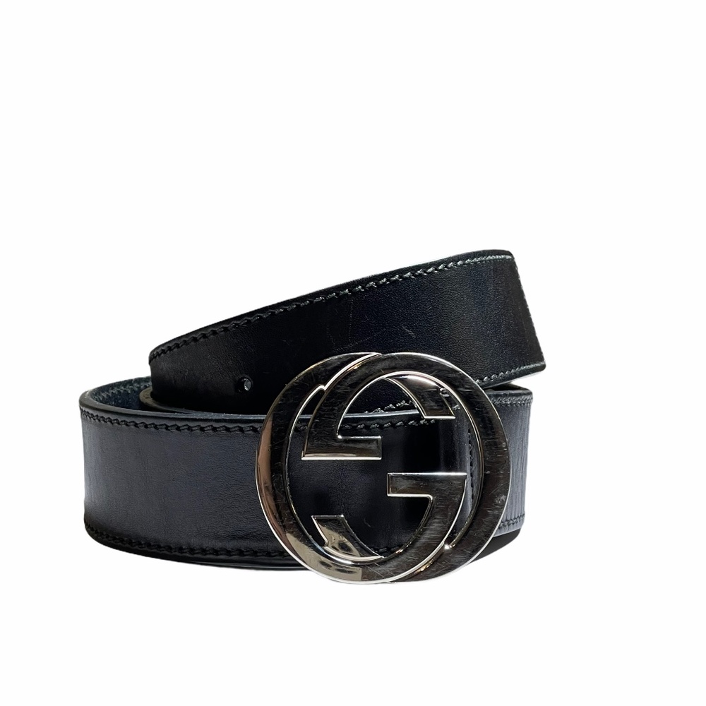 COPY - Gucci Black GG Leather Belt